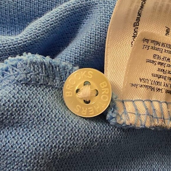Brooks Brothers 346 Original Fit Blue Polo Shirt Sz L - Picture 9 of 10